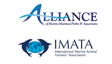 Alliance of Marine Mamal PArks & Aquarium Logo & International Marine Animal Trainers' Association Logo